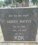 KOK Andries Mathys 1865-1933