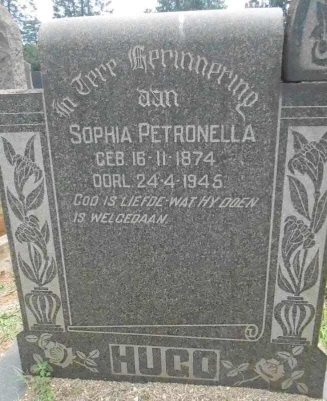 HUGO Sophia Petronella 1874-1945