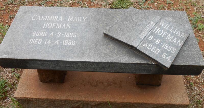 HOFMAN William -1955 & Casmira Mary 1895-1988