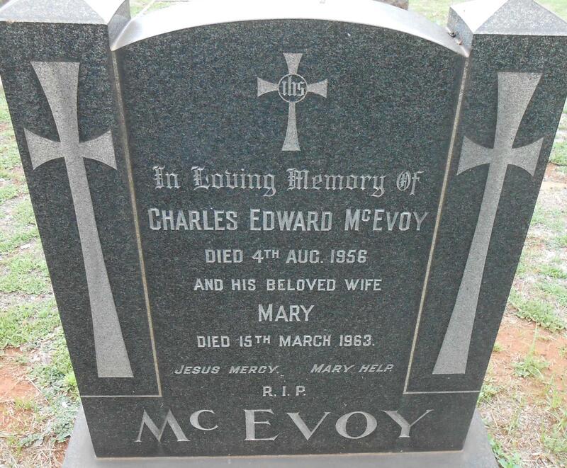 McEVOY Charles Edward -1956 & Mary -1963