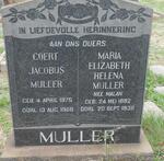 MULLER Coert Jacobus 1875-1966 & Maria Elizabeth Helena MALAN 1882-1938