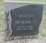 JAGER Hendrik S., de 1904-1951