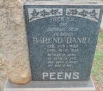 PEENS Barend Daniel 1933-1951