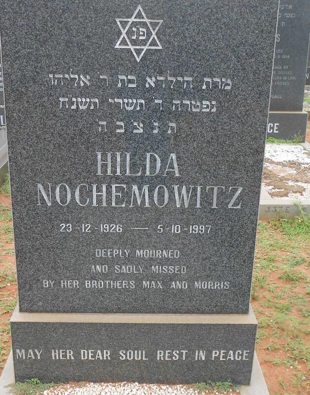 NOCHEMOWITZ Hilda 1926-1997