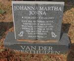 WESTHUIZEN Johanna Martha Josina, van der 1926-2007