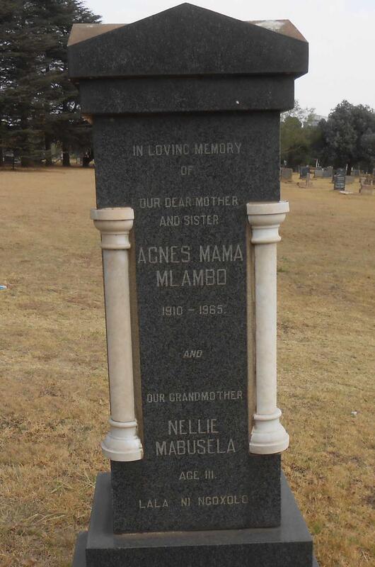 MABUSELA Nellie :: MLAMBO Agnes Mama 1910-1965