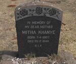 KHANYE Mitha 1907-1948
