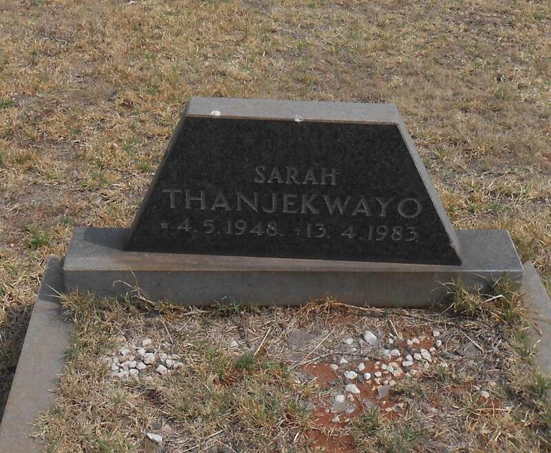 THANJEKWAYO Sarah 1948-1983