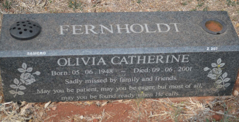FERNHOLDT Olivia Catherine 1948-2001