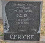 GERICKE Koos 1863-1965