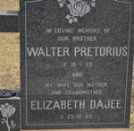 PRETORIUS Walter -1953 :: DAJEE Elizabeth -1983