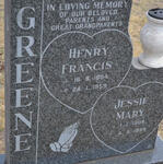 GREENE Henry Francis 1894-1959 & Jessie Mary 1904-1998