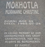 MOKHOTLA Morokane Christine -1965