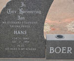 BOER Hans 1940-1984