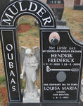 MULDER Hendrik Frederick 1950-2006 & Louisa Maria MOUTON 1953-