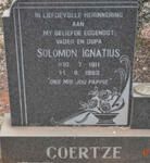 COERTZE Solomon Ignatius 1911-1983