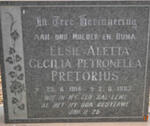 PRETORIUS Elsie Aletta Cecilia Petronella 1914-1983