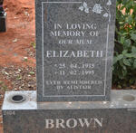 BROWN Elizabeth 1915-1995