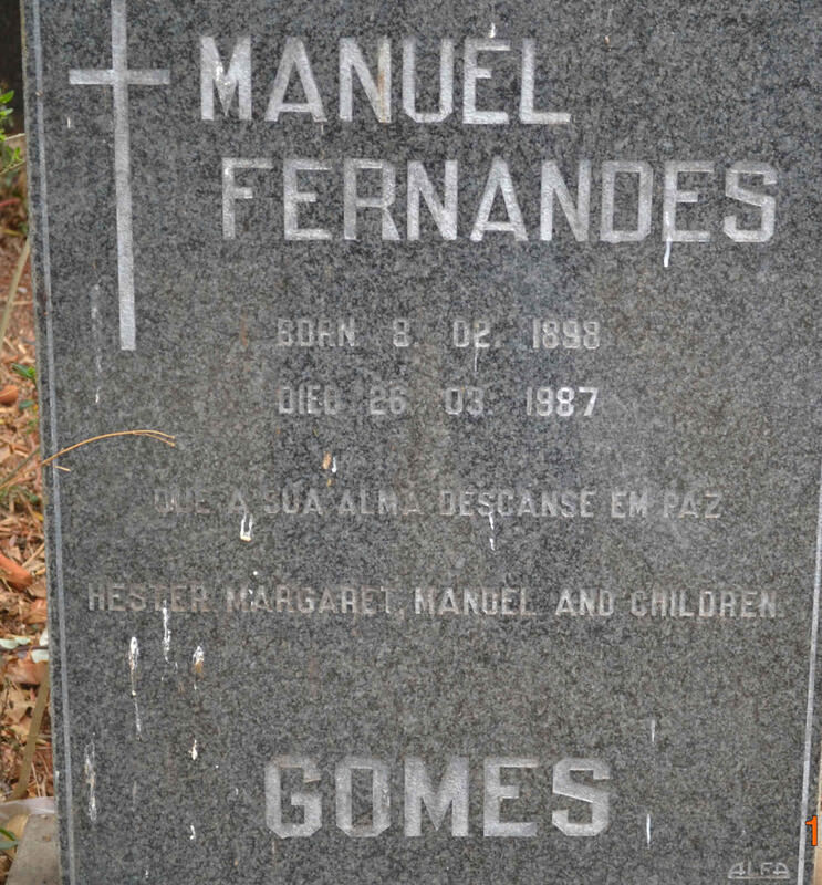 GOMES Manuel Fernandes 1898-1987