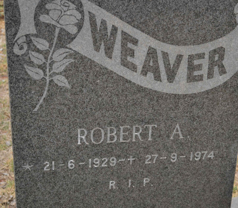 WEAVER Robert A. 1929-1974