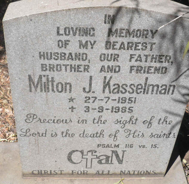 KASSELMAN Milton J. 1951-1985