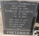 PRETORIUS Isabella Elizabeth 1903-1977