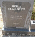 WESTHUIZEN Heila Elizabeth v.d. 1914-2002