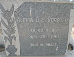VORSTER Aletta C.S. 1887-1967