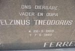 FERREIRA Elzinus Theodorus 1903-1985