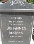 JACOBS Johannes Mathys 1899-1965