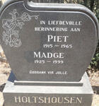 HOLTSHOUSEN Piet 1915-1965 & Madge 1925-1999