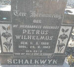 SCHALKWYK Petrus Wilhelmus 1909-1963