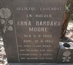 MOORE Anna Barbara 1902-1963