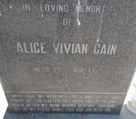GAIN Alice Vivien 1929-1977