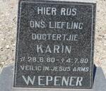 WEPENER Karin 1980-1980