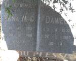 PLESSIS Daniel, du 1902-1987 & Anna M.C. 1912-1981