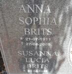 BRITS Anna Sophia 1911-2005 :: BRITS Susanna Lucia 1936-