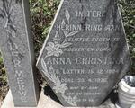 MERWE Anna Christina LOTTER, van der 1924-1976