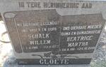 CLOETE Schalk Willem 1910-1973 & Beatrice Martha 1911-2001