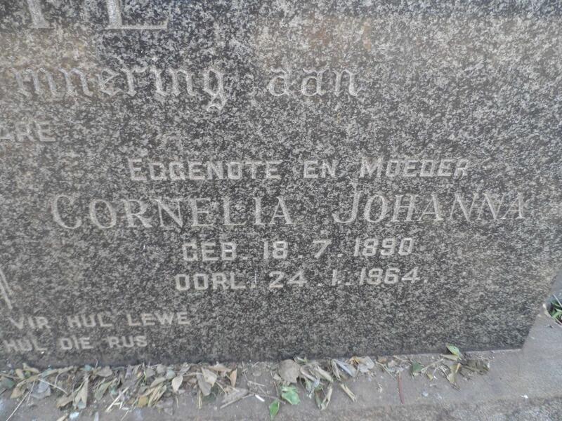 CLOETE Cornelia Johanna 1890-1964
