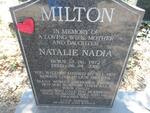 MILTON Natalie Nadia 1972-2000