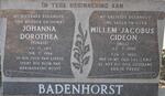 BADENHORST Willem Jacobus Gideon 1906-1993 & Johanna Dorothea 1913-1984