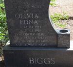 BIGGS Olivia Edna 1914-1985