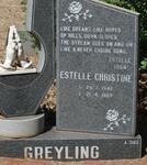 GREYLING Estelle Christine 1942-1989 :: GREYLING Estelle -1954