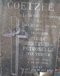 COETZEE Gertruida Petronella VENTER 1924-2008