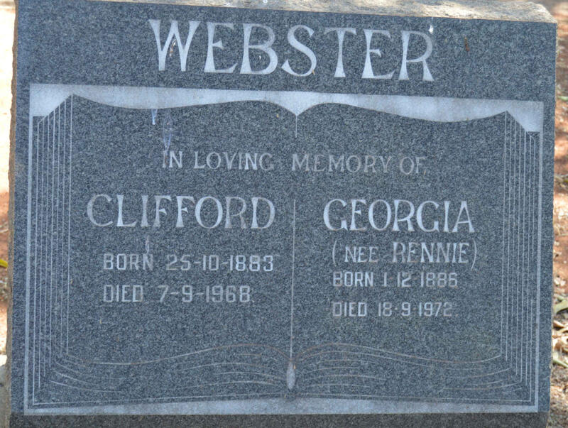 WEBSTER Clifford 1883-1968 & Georgia RENNIE 1886-1972