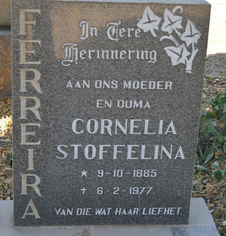 FERREIRA Cornelia Stoffelina 1885-1977