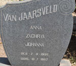 JAARSVELD Anna Zachrya Johanna, van 1935-1967