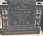 KOTZE Petronella Wilhelmina Christina nee VENTER 1885-1963