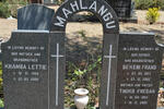 MAHLANGU Bekeni Frans 1923-2002 & Khamba Lettie 1926-2000 :: MAHLANGU Thoko Fredah 1965-2002